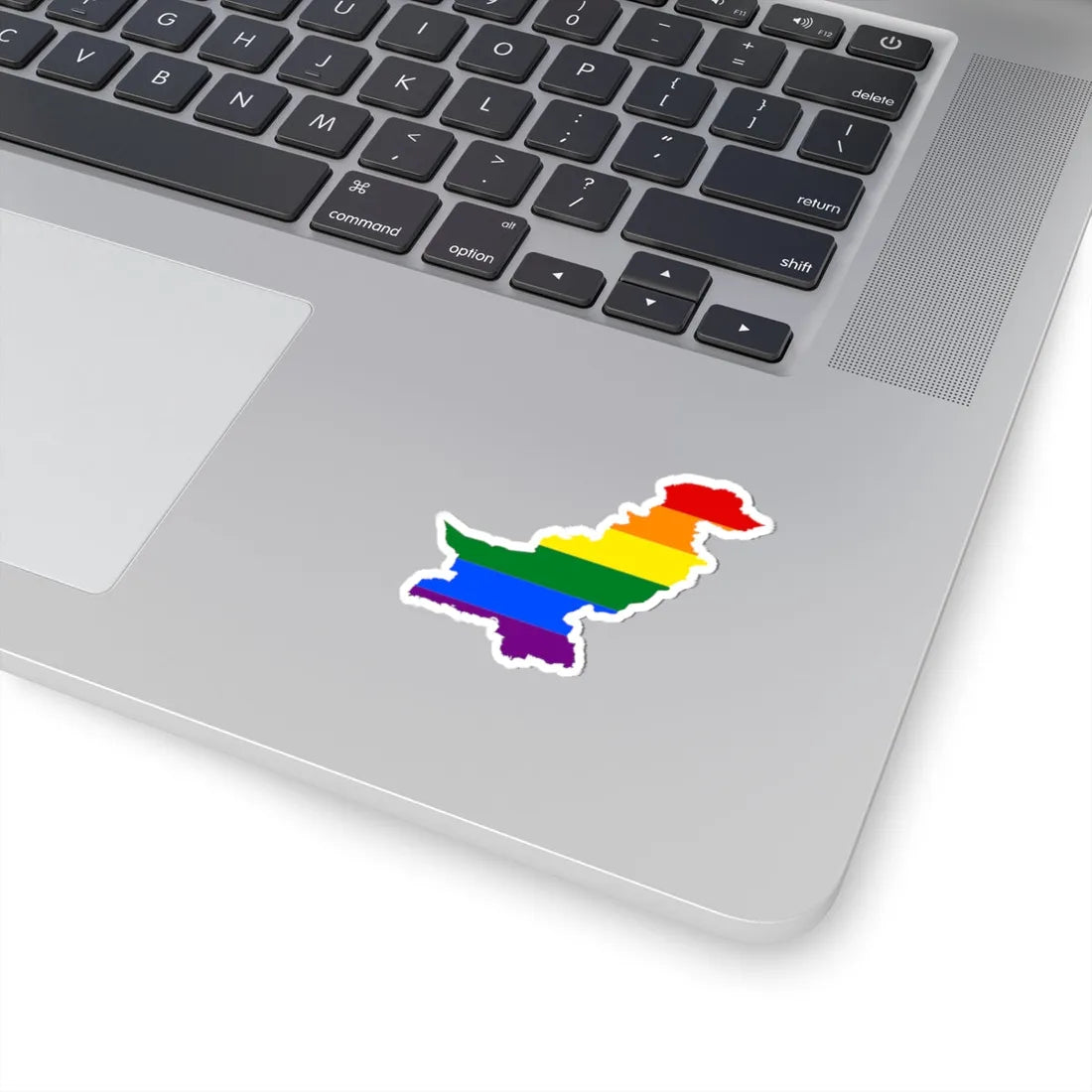 LGBT flag map of Pakistan (Pakistan) STICKER Vinyl Kiss-Cut Decal - The Sticker Space