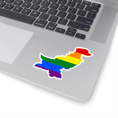 LGBT flag map of Pakistan (Pakistan) STICKER Vinyl Kiss-Cut Decal - The Sticker Space