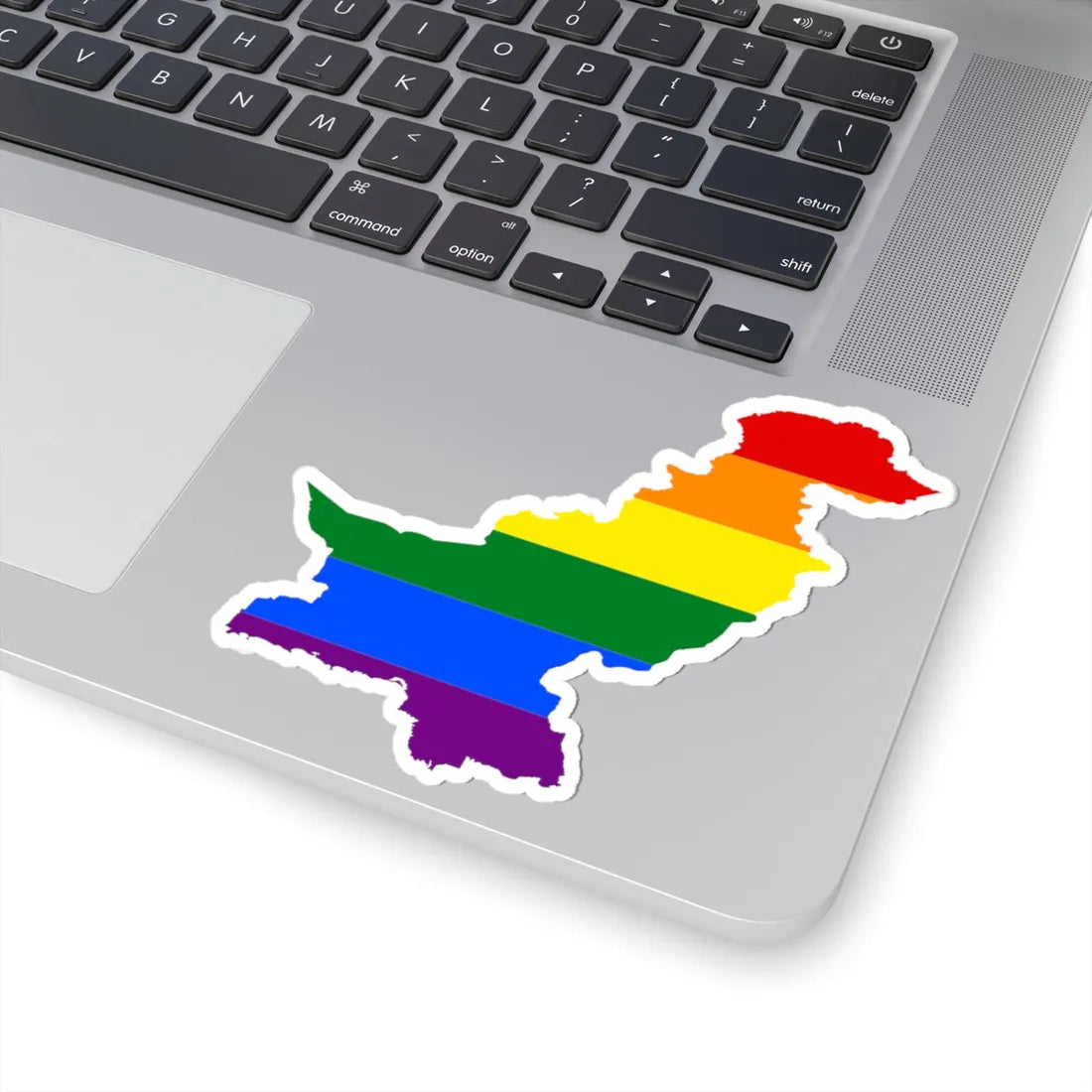 LGBT flag map of Pakistan (Pakistan) STICKER Vinyl Kiss-Cut Decal - The Sticker Space