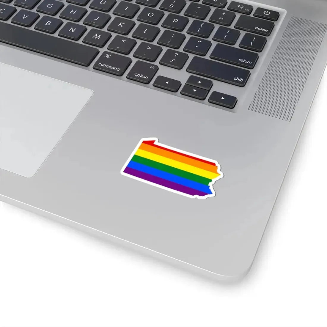 LGBT flag map of Pennsylvania (United States) STICKER Vinyl Kiss-Cut Decal - The Sticker Space