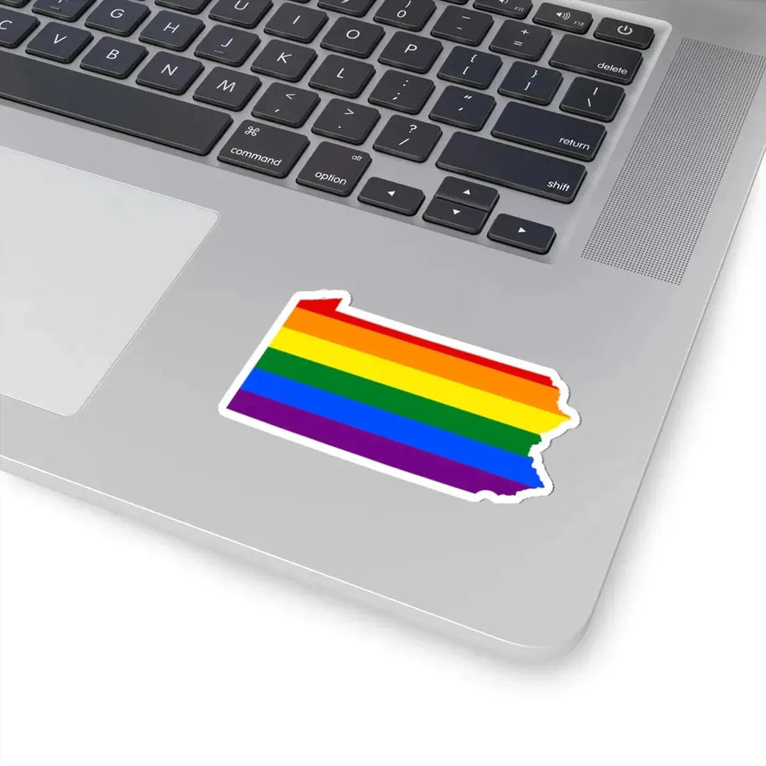 LGBT flag map of Pennsylvania (United States) STICKER Vinyl Kiss-Cut Decal - The Sticker Space