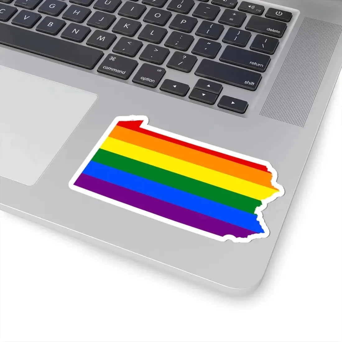 LGBT flag map of Pennsylvania (United States) STICKER Vinyl Kiss-Cut Decal - The Sticker Space