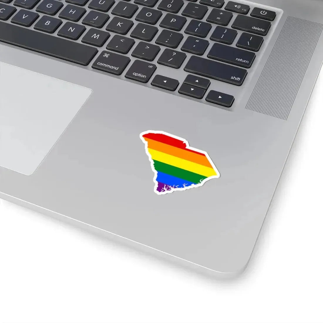 LGBT flag map of South Carolina (United States) STICKER Vinyl Kiss-Cut Decal - The Sticker Space