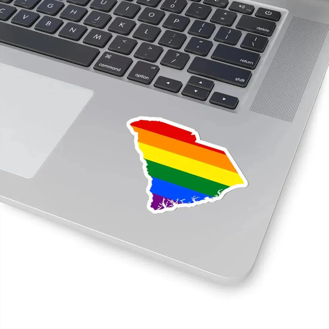 LGBT flag map of South Carolina (United States) STICKER Vinyl Kiss-Cut Decal - The Sticker Space