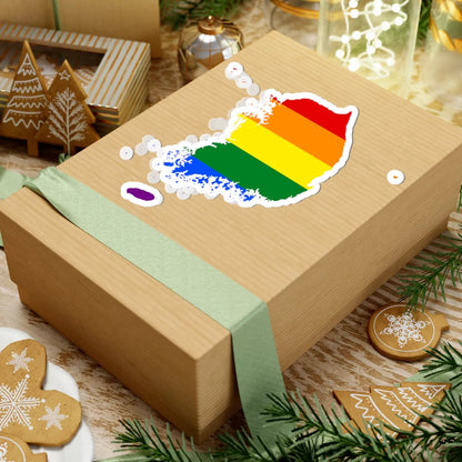 LGBT flag map of South Korea (Korea) STICKER Vinyl Kiss-Cut Decal - The Sticker Space