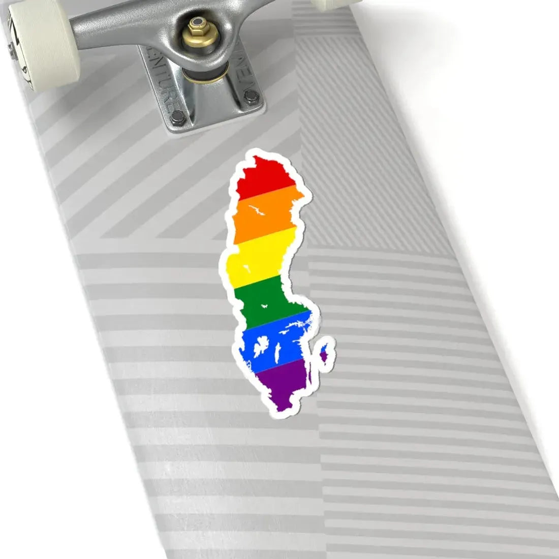LGBT flag map of Sweden (Sweden) STICKER Vinyl Kiss-Cut Decal - The Sticker Space
