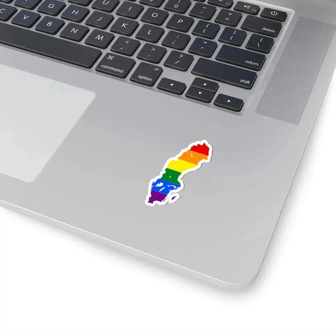 LGBT flag map of Sweden (Sweden) STICKER Vinyl Kiss-Cut Decal - The Sticker Space