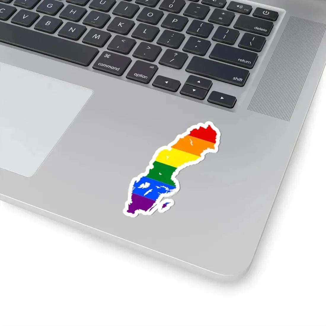 LGBT flag map of Sweden (Sweden) STICKER Vinyl Kiss-Cut Decal - The Sticker Space