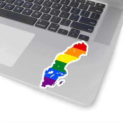 LGBT flag map of Sweden (Sweden) STICKER Vinyl Kiss-Cut Decal - The Sticker Space