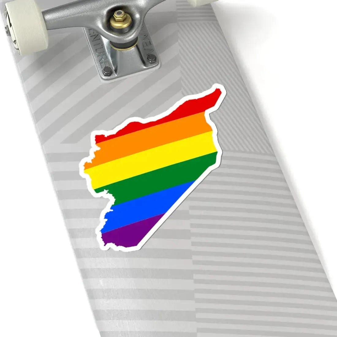 LGBT flag map of Syria (Syria) STICKER Vinyl Kiss-Cut Decal - The Sticker Space