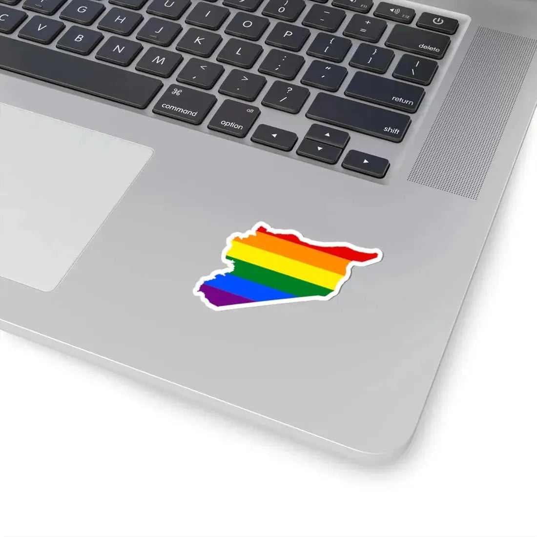 LGBT flag map of Syria (Syria) STICKER Vinyl Kiss-Cut Decal - The Sticker Space