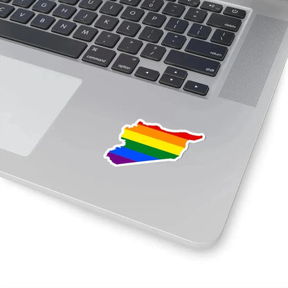 LGBT flag map of Syria (Syria) STICKER Vinyl Kiss-Cut Decal - The Sticker Space