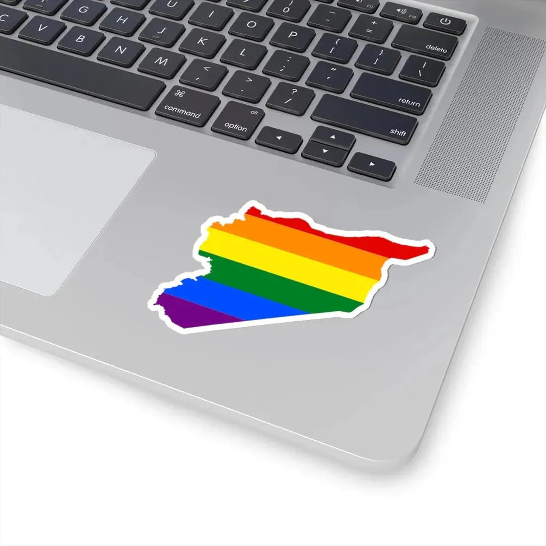 LGBT flag map of Syria (Syria) STICKER Vinyl Kiss-Cut Decal - The Sticker Space