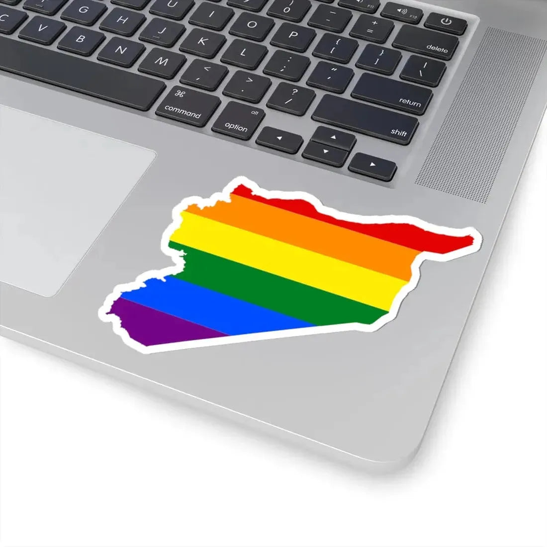 LGBT flag map of Syria (Syria) STICKER Vinyl Kiss-Cut Decal - The Sticker Space