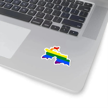 LGBT flag map of Tajikistan (Tajikistan) STICKER Vinyl Kiss-Cut Decal - The Sticker Space