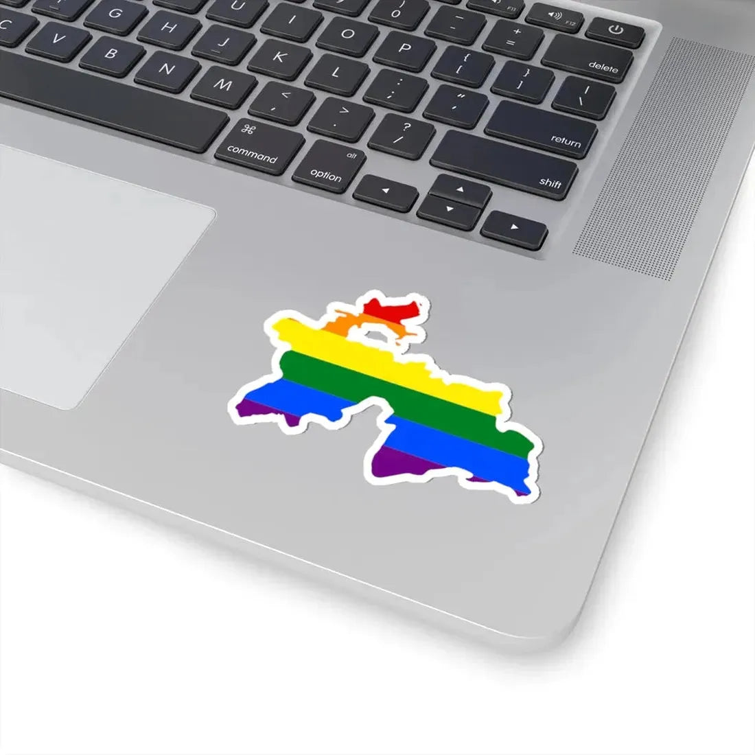 LGBT flag map of Tajikistan (Tajikistan) STICKER Vinyl Kiss-Cut Decal - The Sticker Space