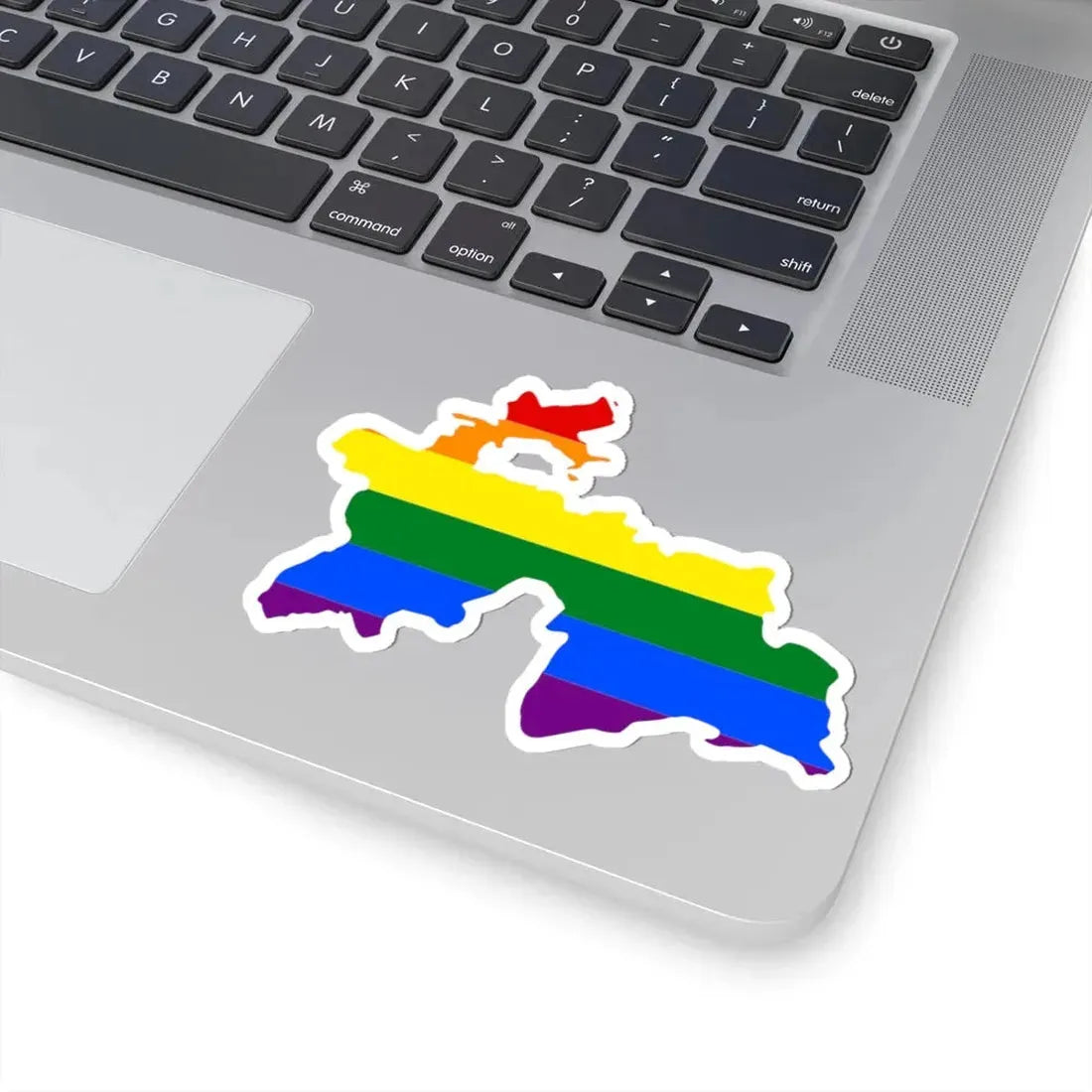 LGBT flag map of Tajikistan (Tajikistan) STICKER Vinyl Kiss-Cut Decal - The Sticker Space