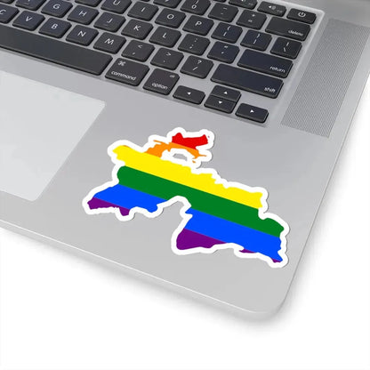 LGBT flag map of Tajikistan (Tajikistan) STICKER Vinyl Kiss-Cut Decal - The Sticker Space