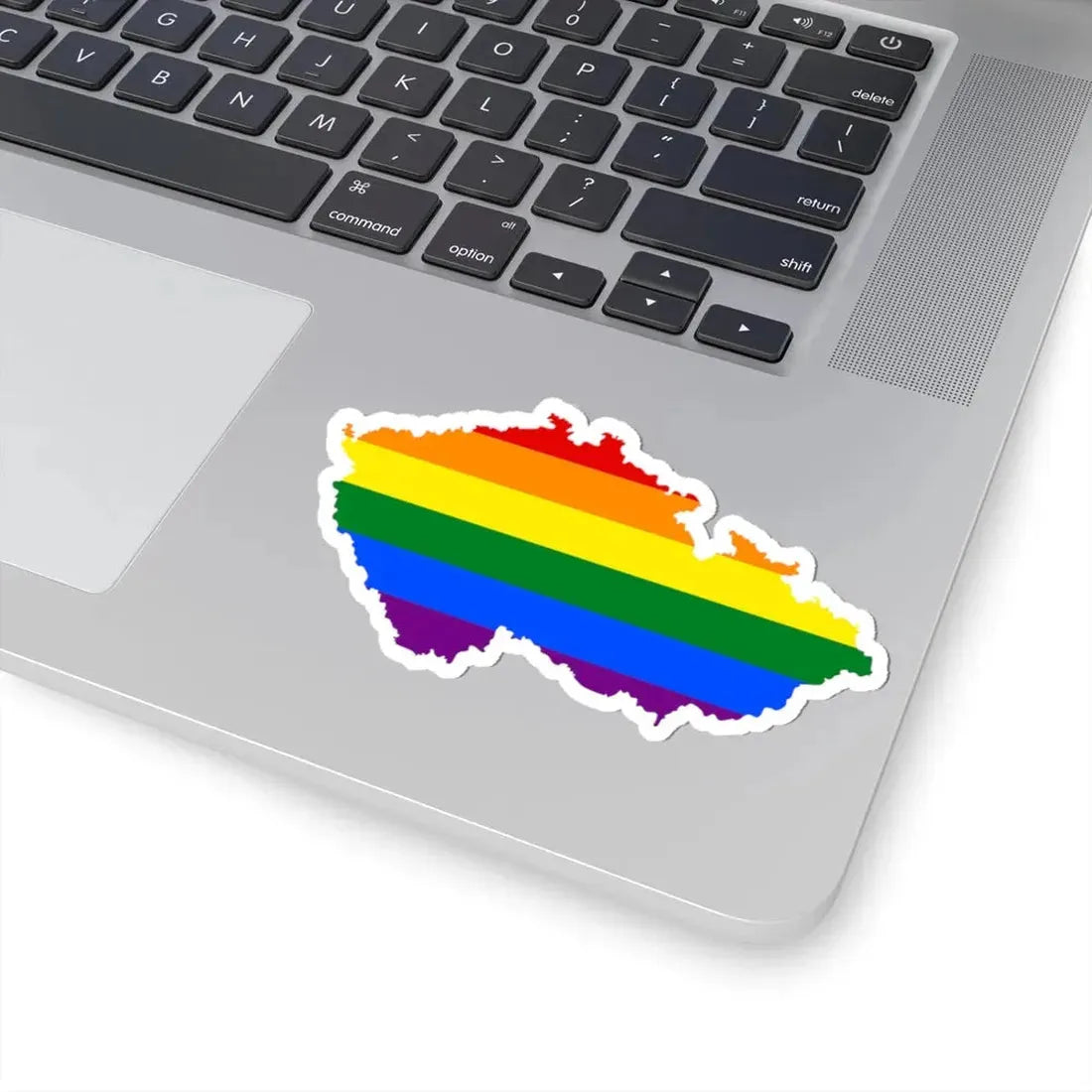 LGBT flag map of the Czech Republic (Czech Republic) STICKER Vinyl Kiss-Cut Decal - The Sticker Space