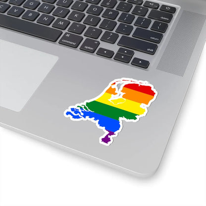 LGBT flag map of the Netherlands (Netherlands) STICKER Vinyl Kiss-Cut Decal - The Sticker Space