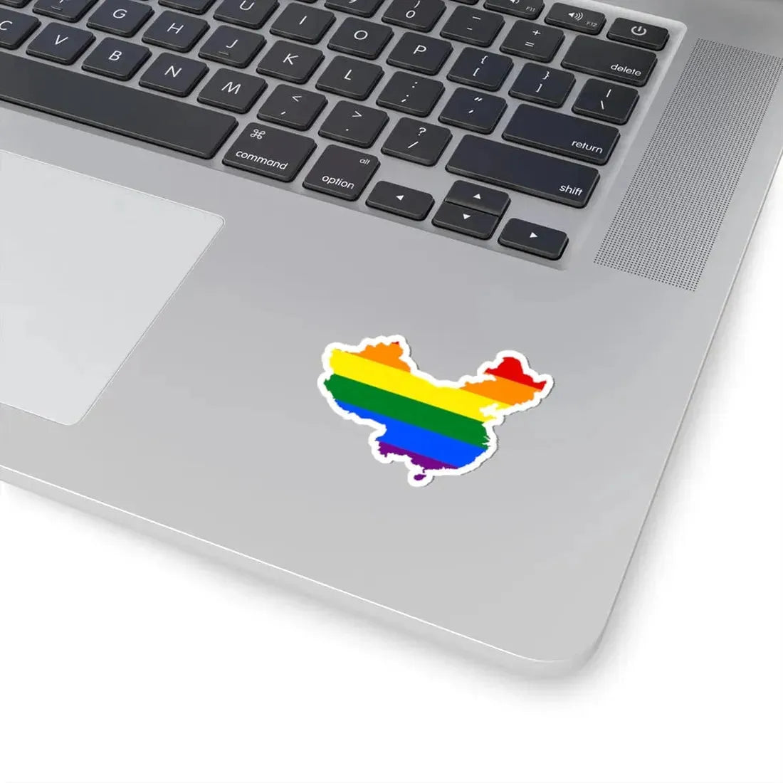LGBT flag map of the Peoples Republic of China (China) STICKER Vinyl Kiss-Cut Decal - The Sticker Space
