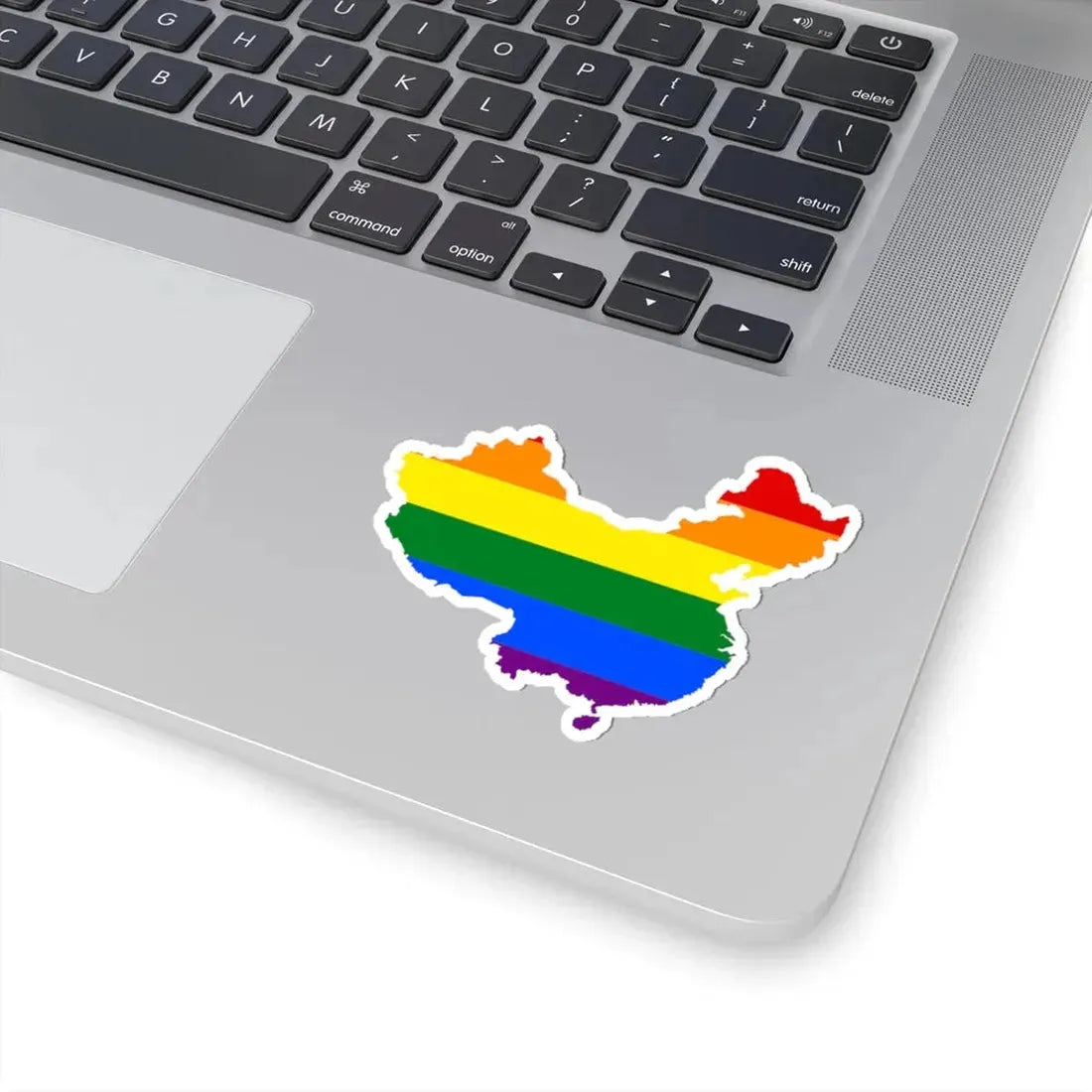 LGBT flag map of the Peoples Republic of China (China) STICKER Vinyl Kiss-Cut Decal - The Sticker Space