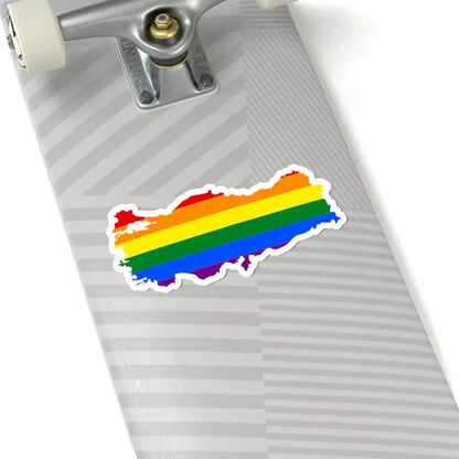 LGBT flag map of Turkey (Turkey) STICKER Vinyl Kiss-Cut Decal - The Sticker Space