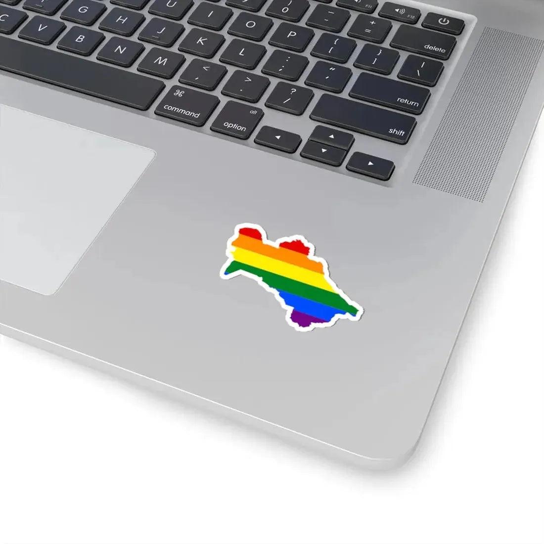 LGBT flag map of Turkmenistan (Turkmenistan) STICKER Vinyl Kiss-Cut Decal - The Sticker Space
