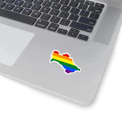 LGBT flag map of Turkmenistan (Turkmenistan) STICKER Vinyl Kiss-Cut Decal - The Sticker Space