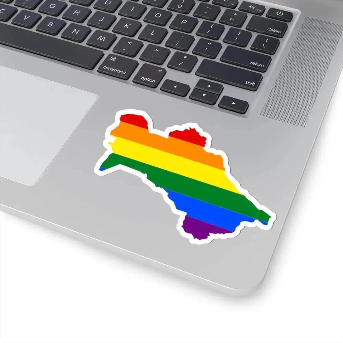 LGBT flag map of Turkmenistan (Turkmenistan) STICKER Vinyl Kiss-Cut Decal - The Sticker Space