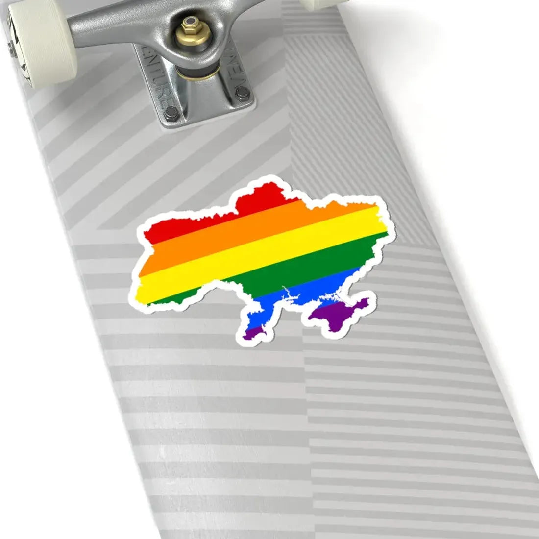 LGBT flag map of Ukraine (Ukraine) STICKER Vinyl Kiss-Cut Decal - The Sticker Space