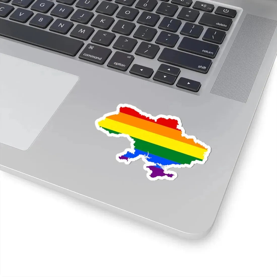 LGBT flag map of Ukraine (Ukraine) STICKER Vinyl Kiss-Cut Decal - The Sticker Space