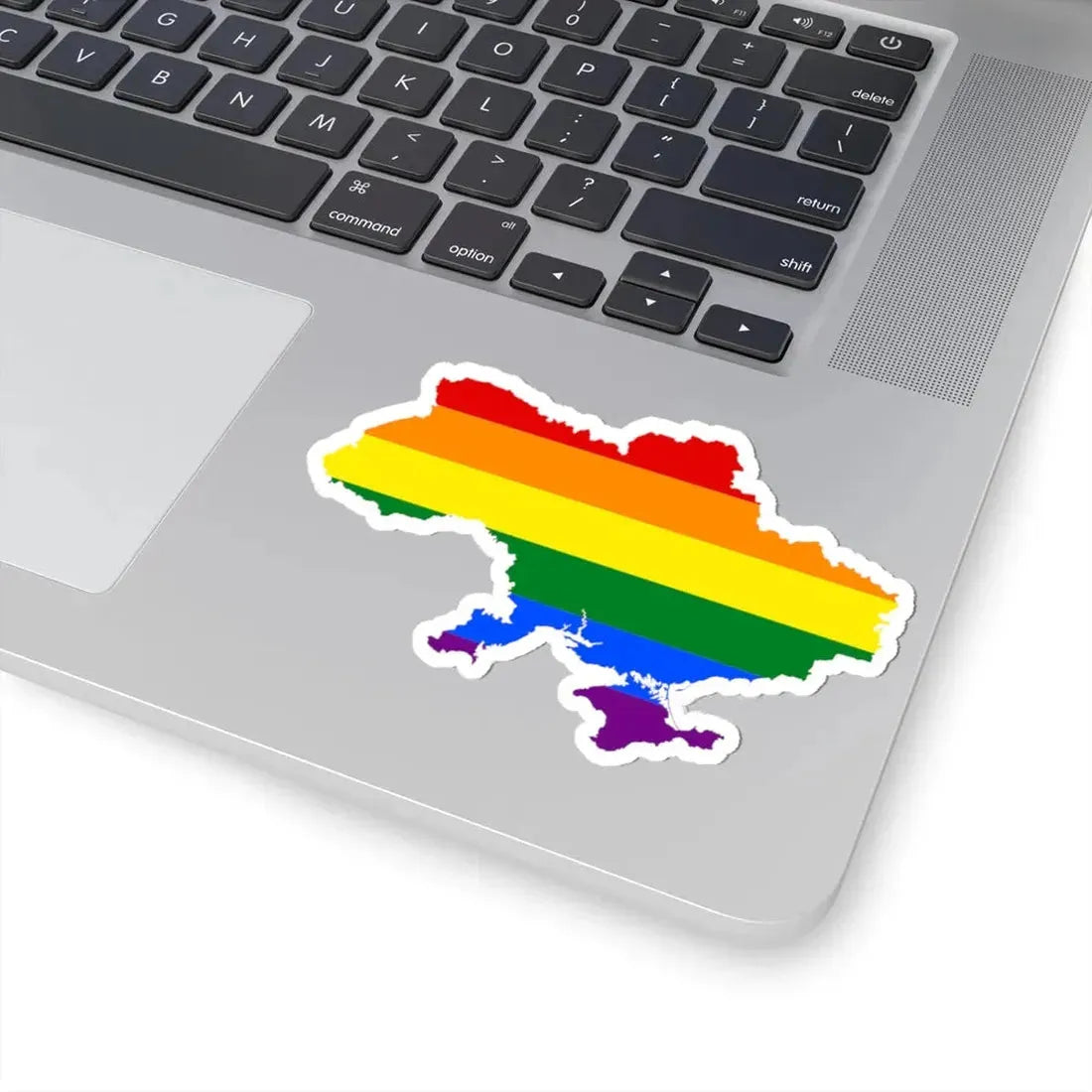 LGBT flag map of Ukraine (Ukraine) STICKER Vinyl Kiss-Cut Decal - The Sticker Space