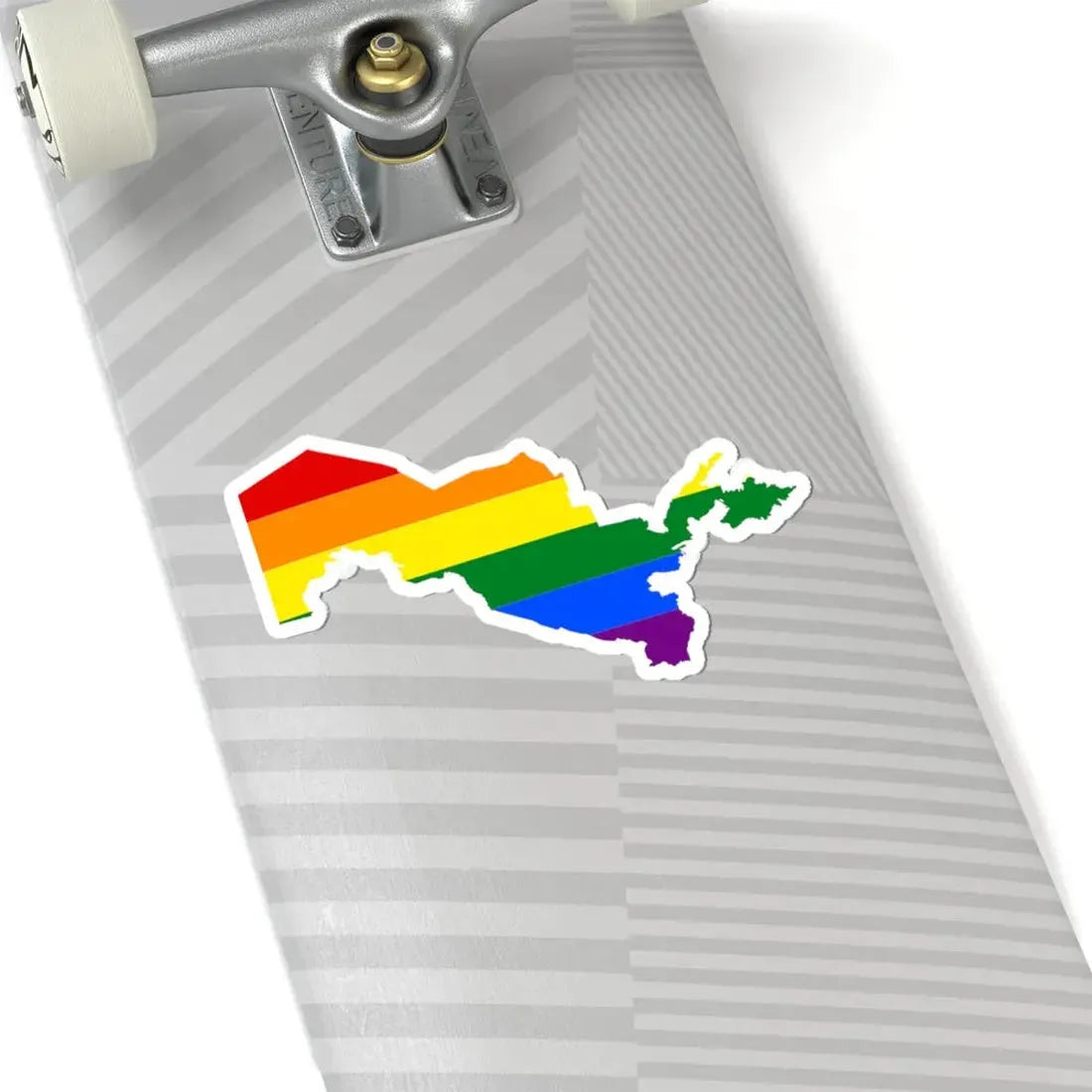 LGBT flag map of Uzbekistan (Uzbekistan) STICKER Vinyl Kiss-Cut Decal - The Sticker Space