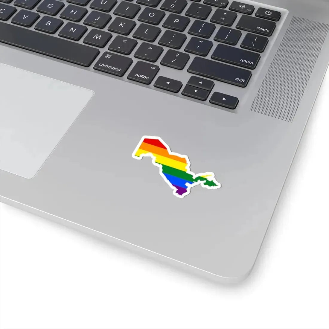 LGBT flag map of Uzbekistan (Uzbekistan) STICKER Vinyl Kiss-Cut Decal - The Sticker Space