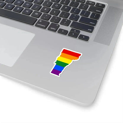 LGBT flag map of Vermont (United States) STICKER Vinyl Kiss-Cut Decal - The Sticker Space