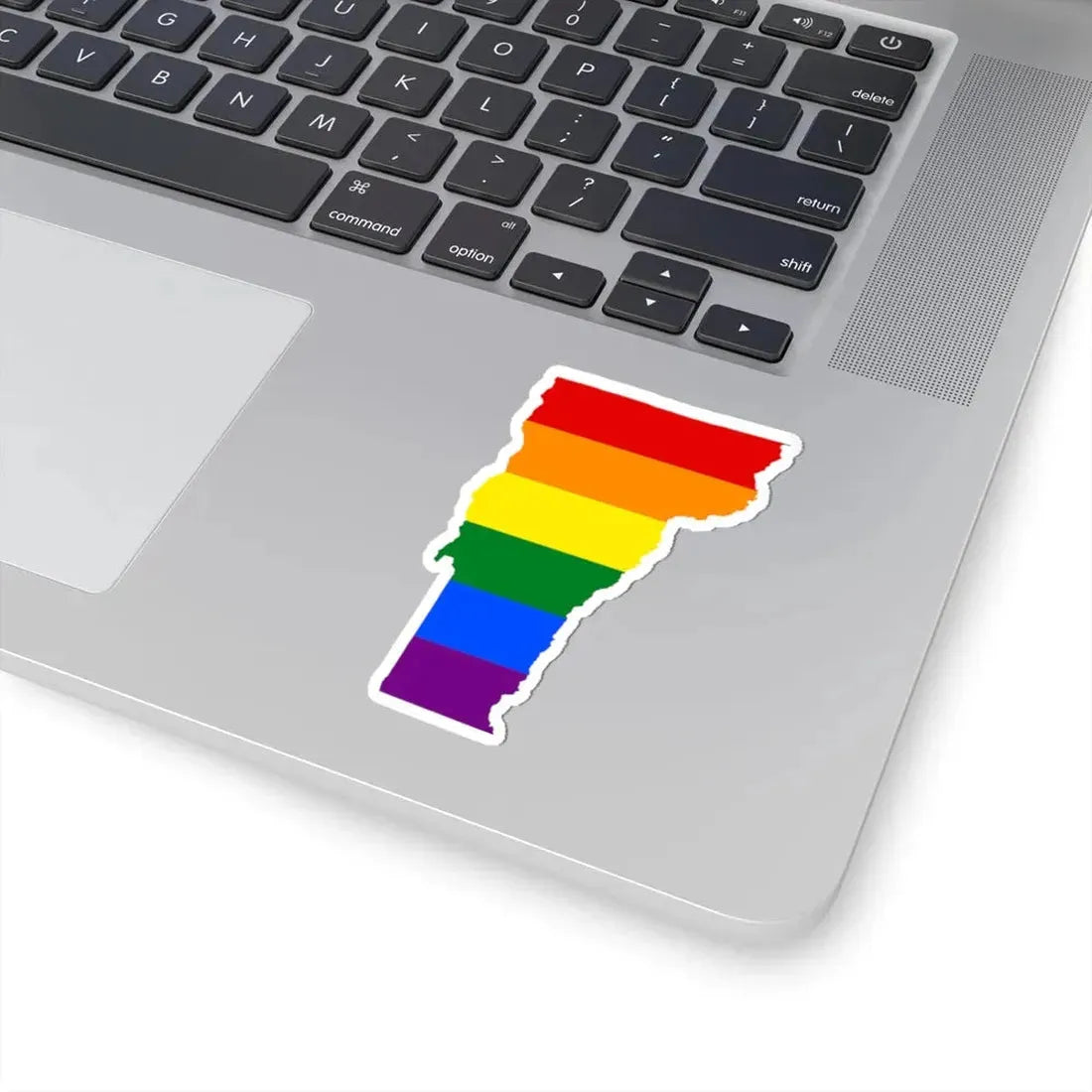 LGBT flag map of Vermont (United States) STICKER Vinyl Kiss-Cut Decal - The Sticker Space