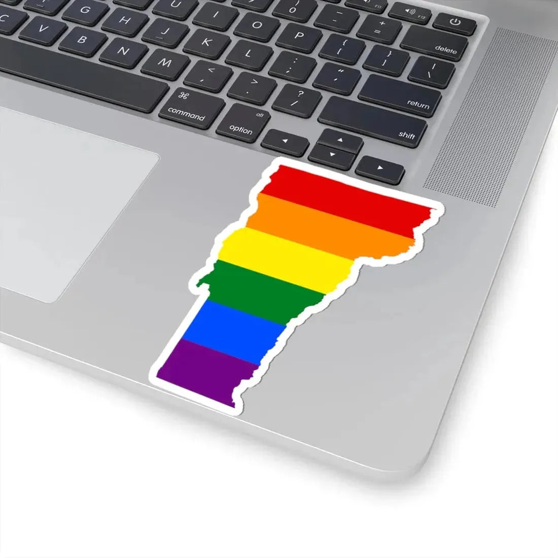 LGBT flag map of Vermont (United States) STICKER Vinyl Kiss-Cut Decal - The Sticker Space