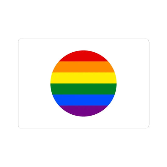 LGBT Pride Flag of Japan (Japan) STICKER Vinyl Kiss-Cut Decal 2 Inch White - The Sticker Space