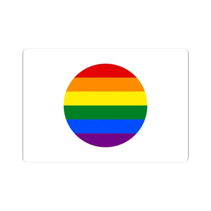 LGBT Pride Flag of Japan (Japan) STICKER Vinyl Kiss-Cut Decal 3 Inch White - The Sticker Space