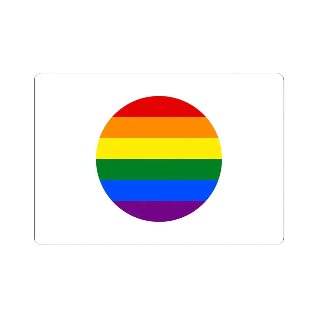 LGBT Pride Flag of Japan (Japan) STICKER Vinyl Kiss-Cut Decal 4 Inch White - The Sticker Space