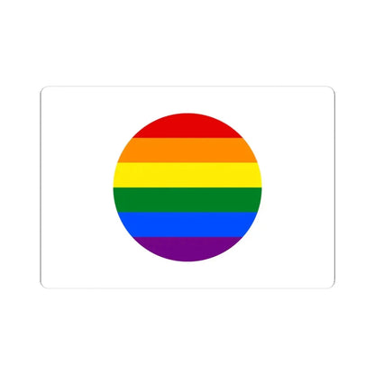 LGBT Pride Flag of Japan (Japan) STICKER Vinyl Kiss-Cut Decal 4 Inch White - The Sticker Space