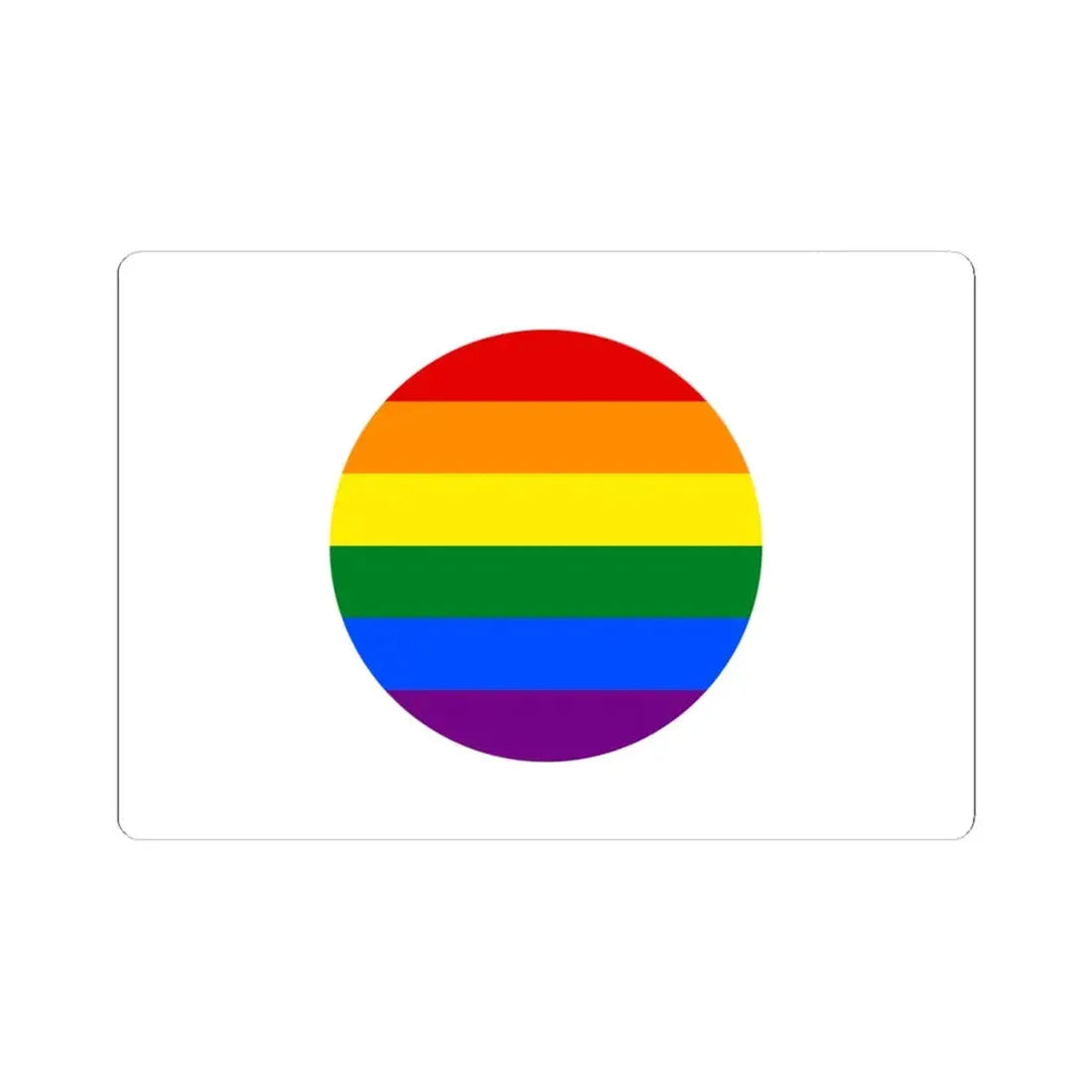 LGBT Pride Flag of Japan (Japan) STICKER Vinyl Kiss-Cut Decal 6 Inch White - The Sticker Space