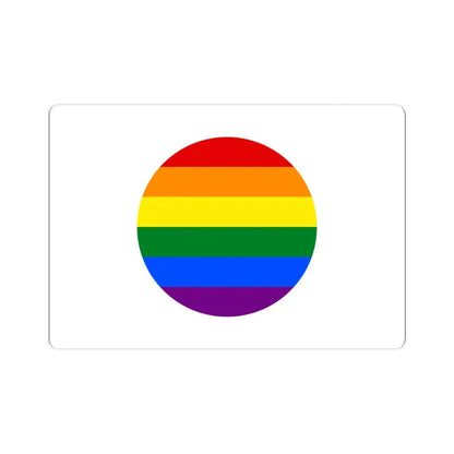 LGBT Pride Flag of Japan (Japan) STICKER Vinyl Kiss-Cut Decal 6 Inch White - The Sticker Space