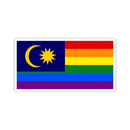 LGBT Pride Flag of Malaya (Malaysia) STICKER Vinyl Kiss-Cut Decal 6 Inch White - The Sticker Space