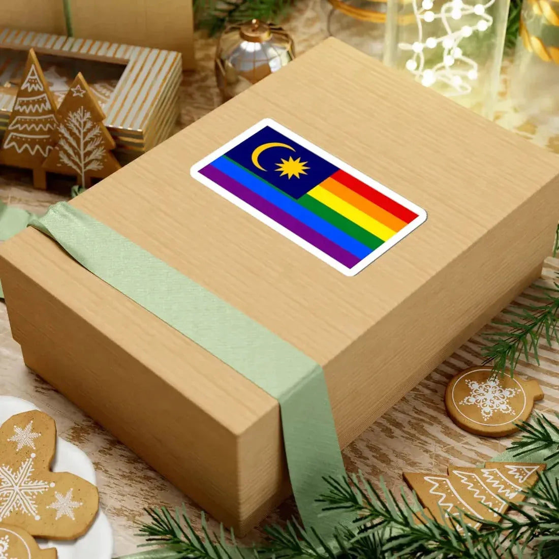 LGBT Pride Flag of Malaya (Malaysia) STICKER Vinyl Kiss-Cut Decal - The Sticker Space