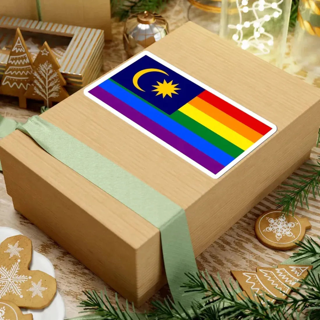 LGBT Pride Flag of Malaya (Malaysia) STICKER Vinyl Kiss-Cut Decal - The Sticker Space