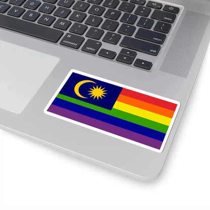 LGBT Pride Flag of Malaysia (Malaysia) STICKER Vinyl Kiss-Cut Decal - The Sticker Space