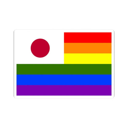LGBT Rainbow Flag of Japan (Japan) STICKER Vinyl Kiss-Cut Decal 2 Inch White - The Sticker Space