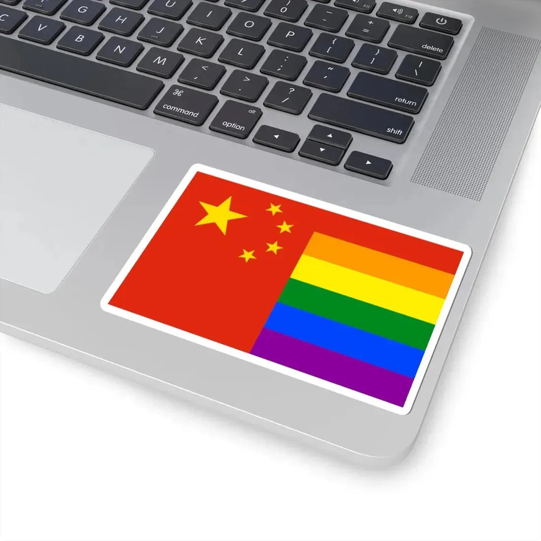 LGBT rainbow flag of the Peoples Republic of China (China) STICKER Vinyl Kiss-Cut Decal - The Sticker Space